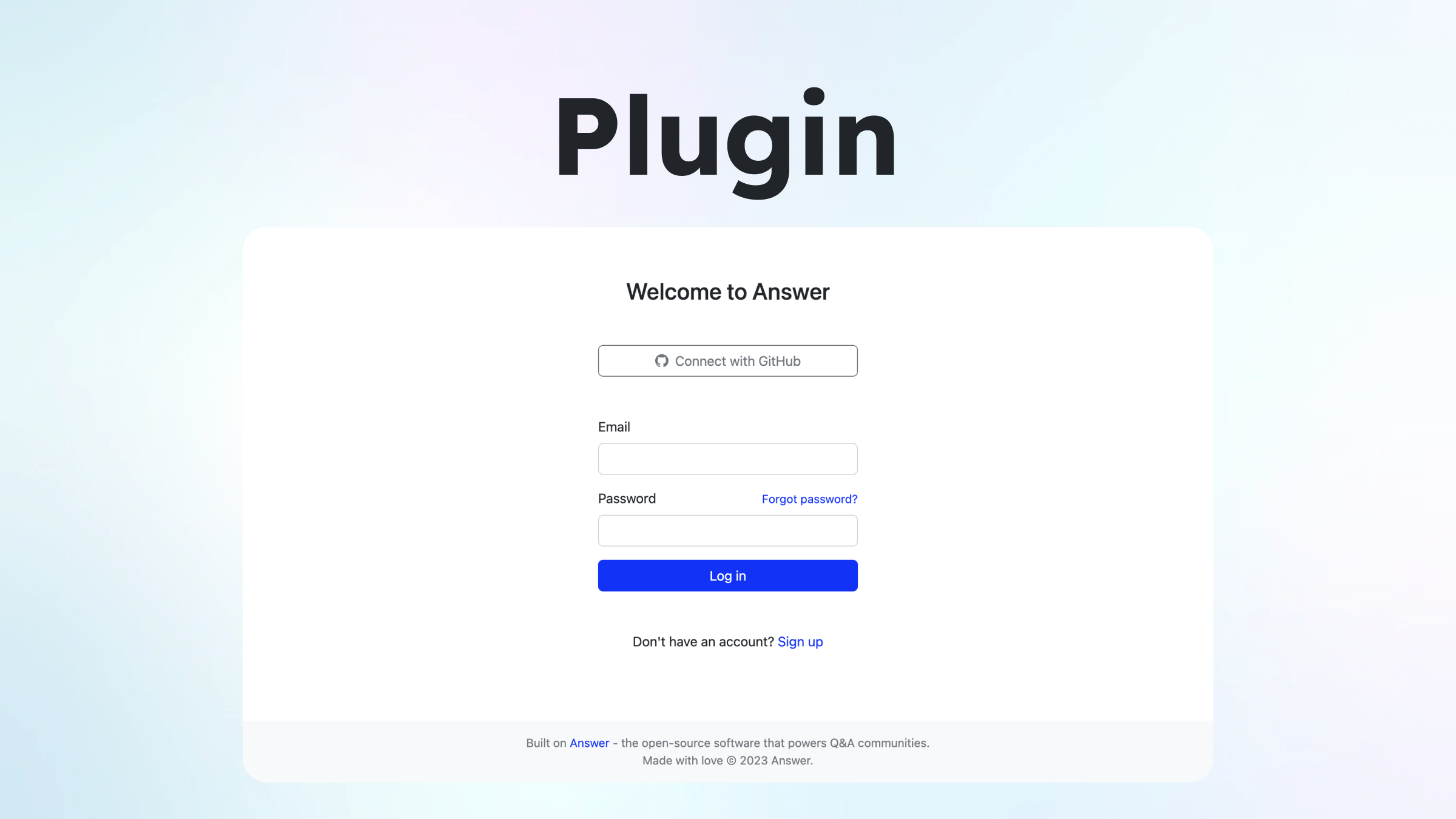 Answer Supports Plugin