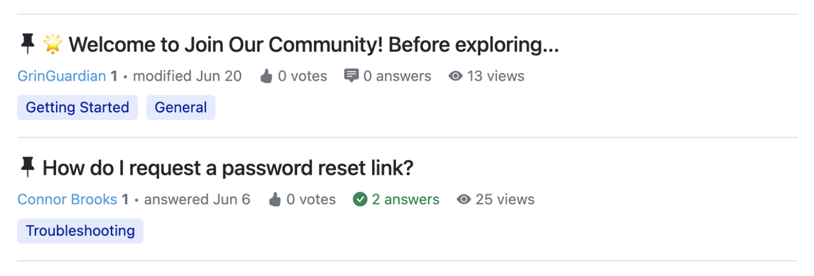 Support Community Built with Answer